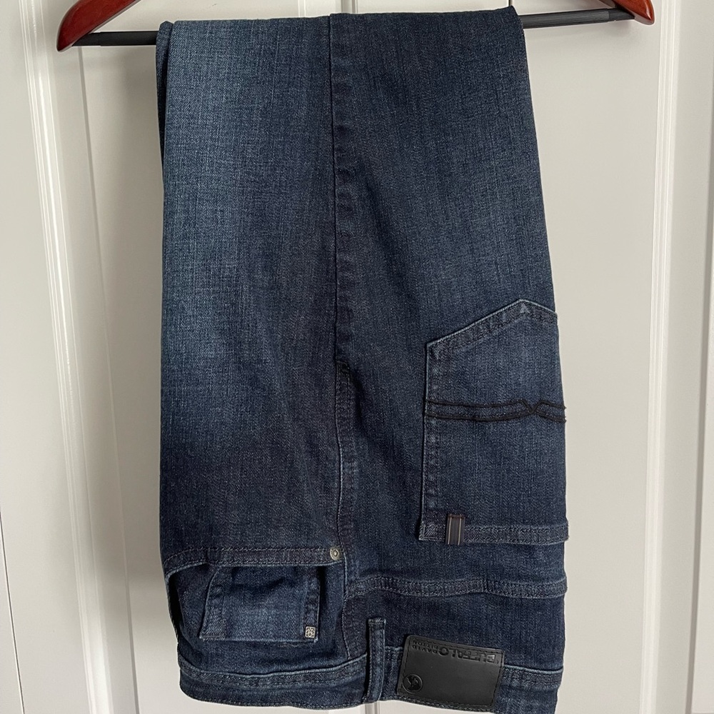 Mens Buffalo Jeans 36x30 straight stretch - dark wash - like new